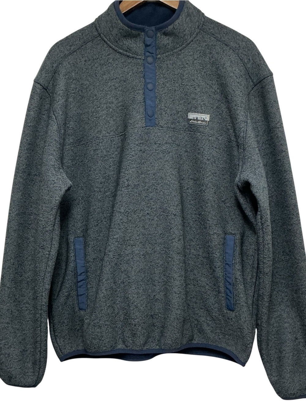 Eddie Bauer Men's Classic Fit Sweater Fleece 1/4 Snap Pullover Size Large